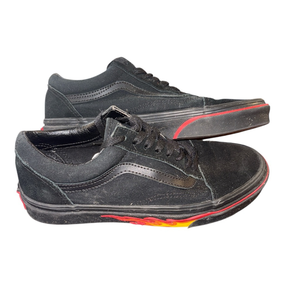 Vans Old Skool Sneakers with Flame Sole, Black, Size 8 - Picture 5 of 5